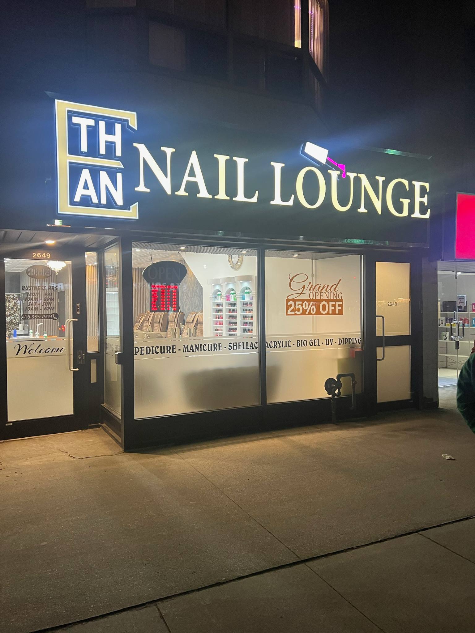 Luxury nail salon interior